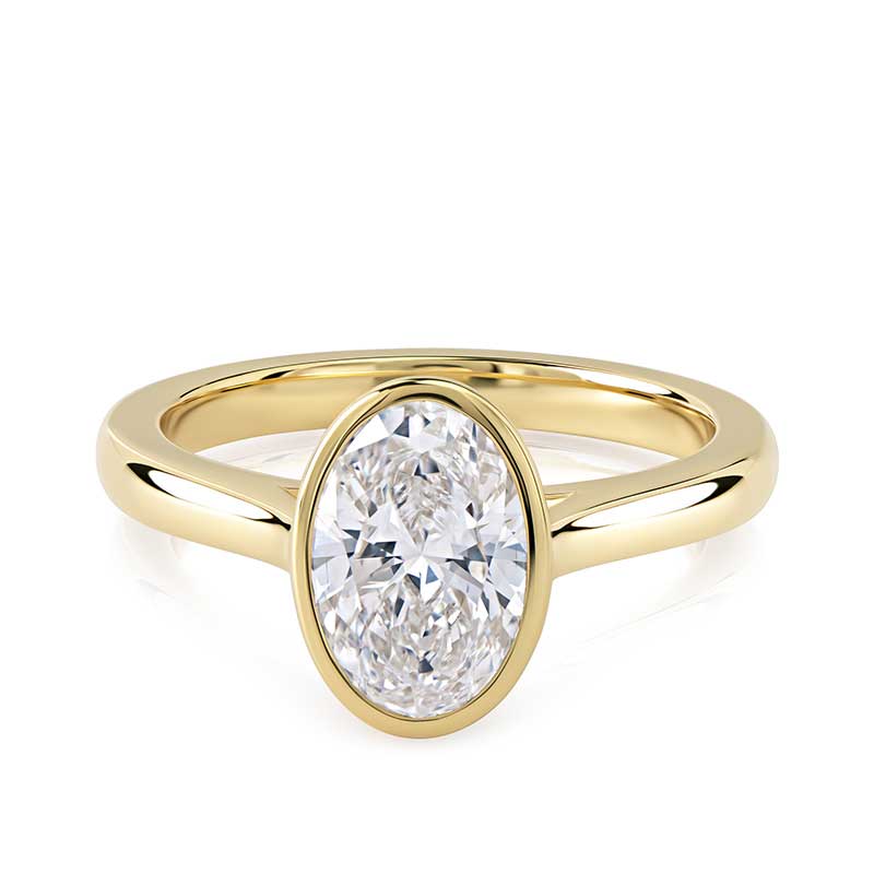 Lab Grown Diamond Bezel Engagement Rings | Novita Diamonds